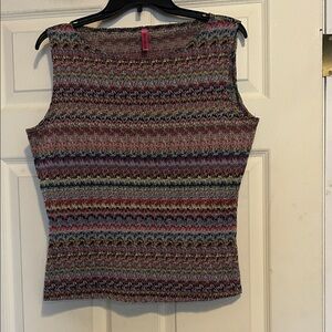 Sweet Baby Jane Multicolor Sleeveless Top Size Medium